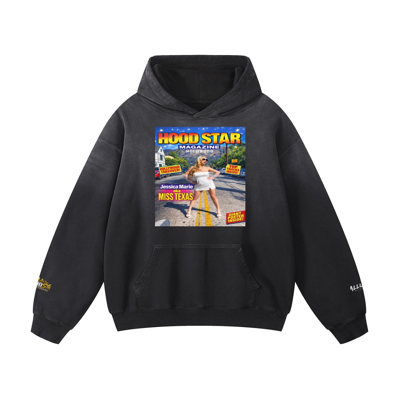 Miss texas Heavyweight Sunfade Oversized Hoodie