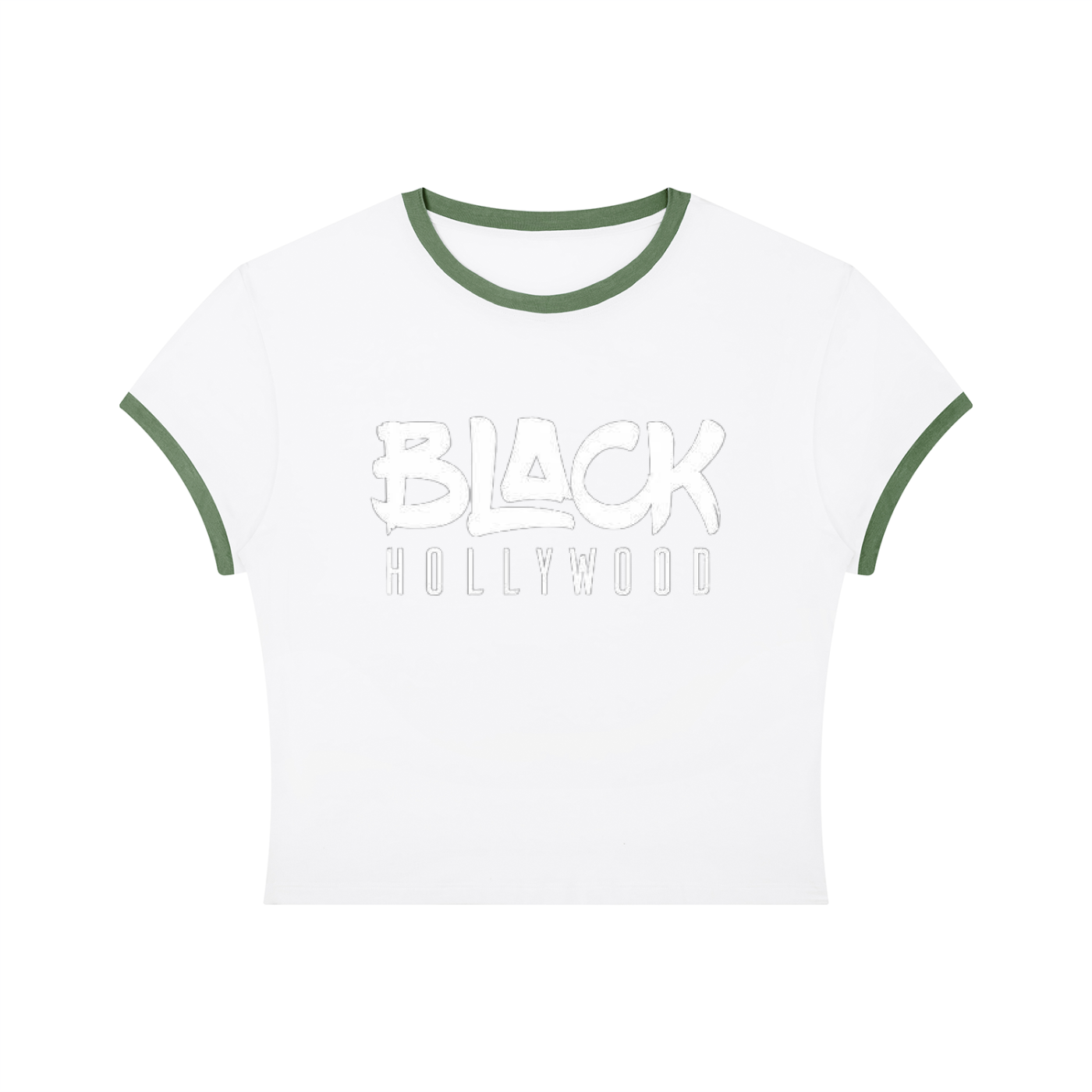 Black Hollywood Women's Slim Color Block T-Shirt