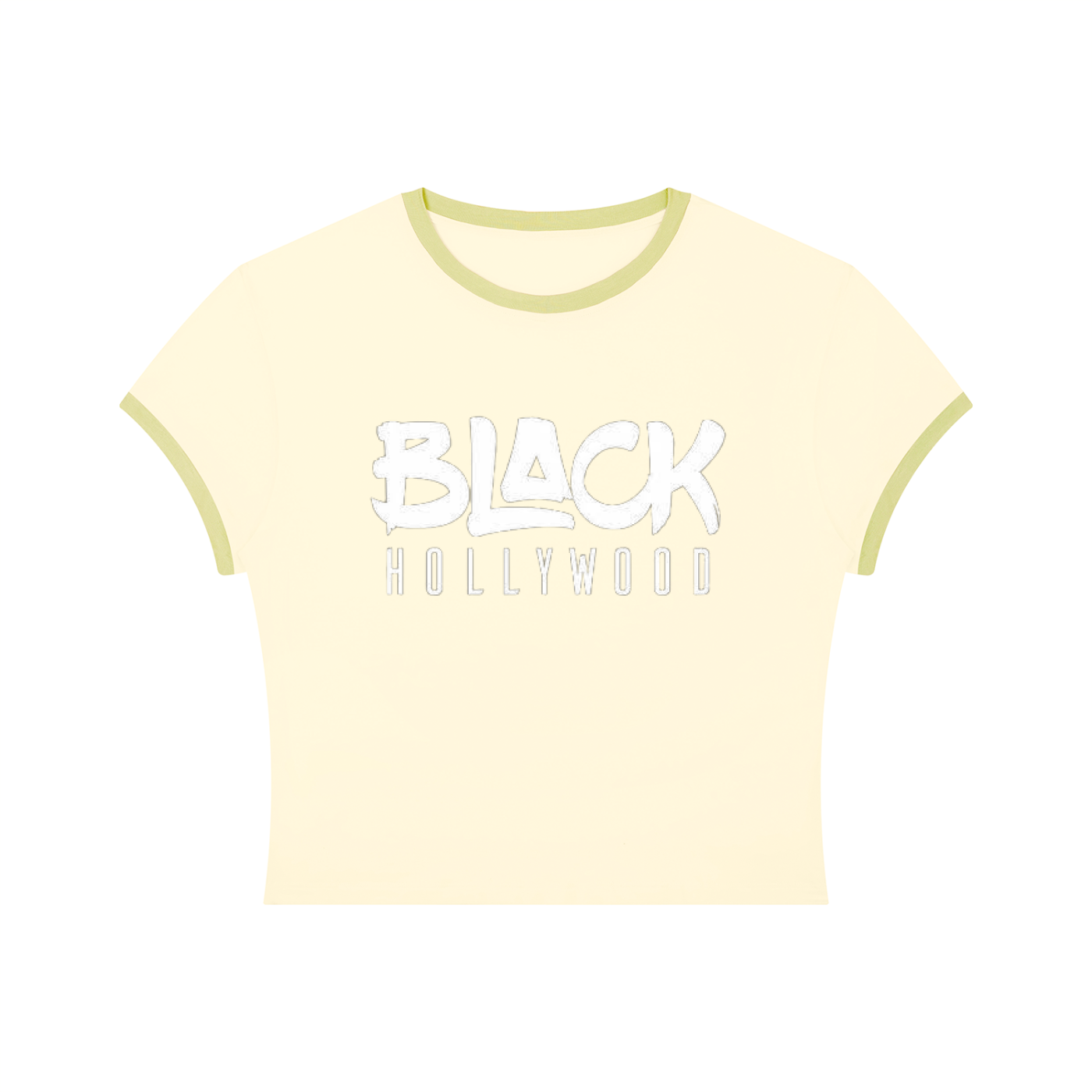 Black Hollywood Women's Slim Color Block T-Shirt