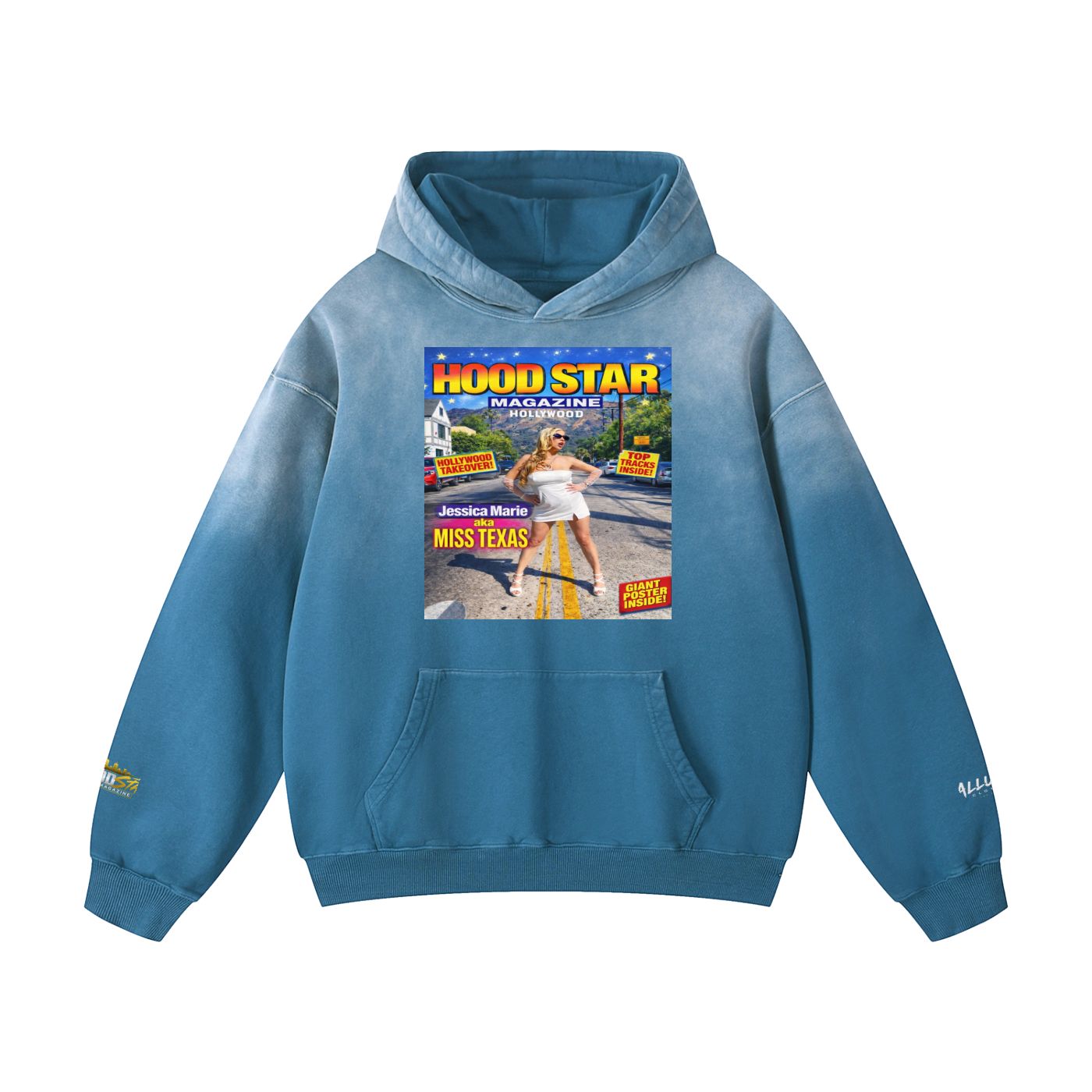 Miss texas Heavyweight Sunfade Oversized Hoodie