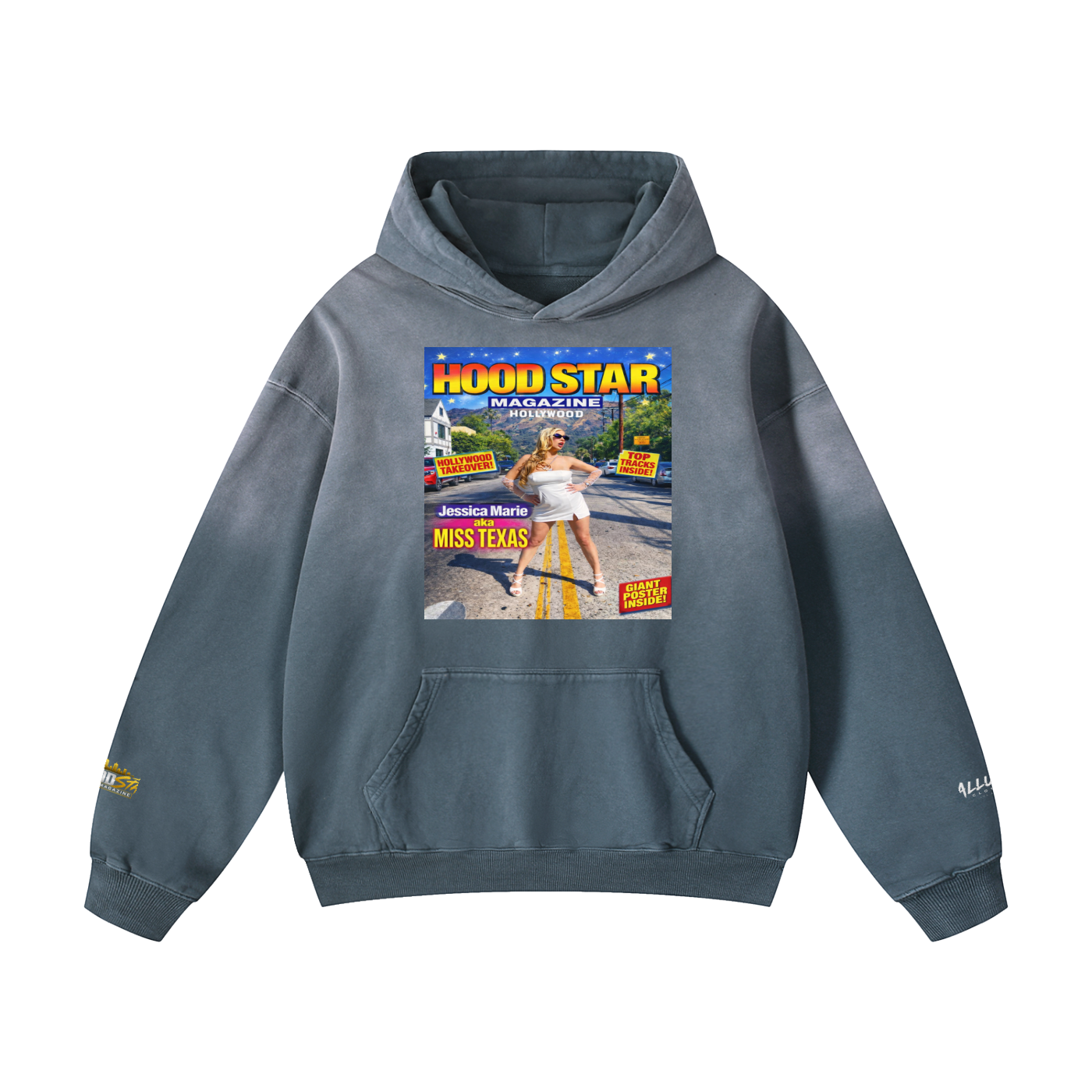 Miss texas Heavyweight Sunfade Oversized Hoodie