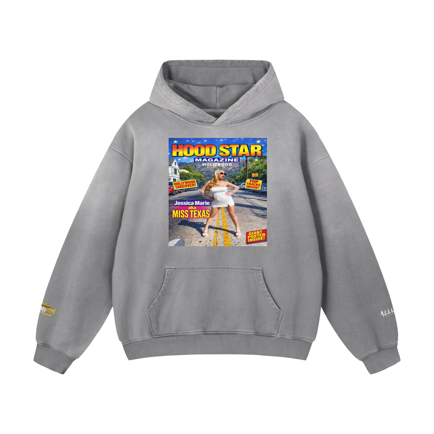Miss texas Heavyweight Sunfade Oversized Hoodie