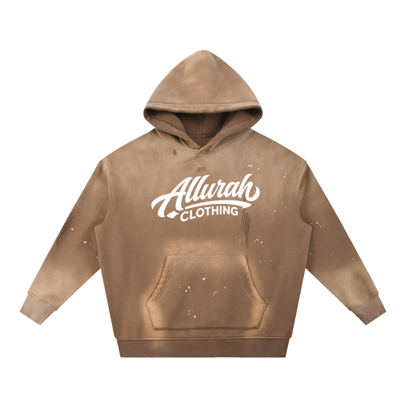 Vintage Washed Frayed Fleece Hoodie