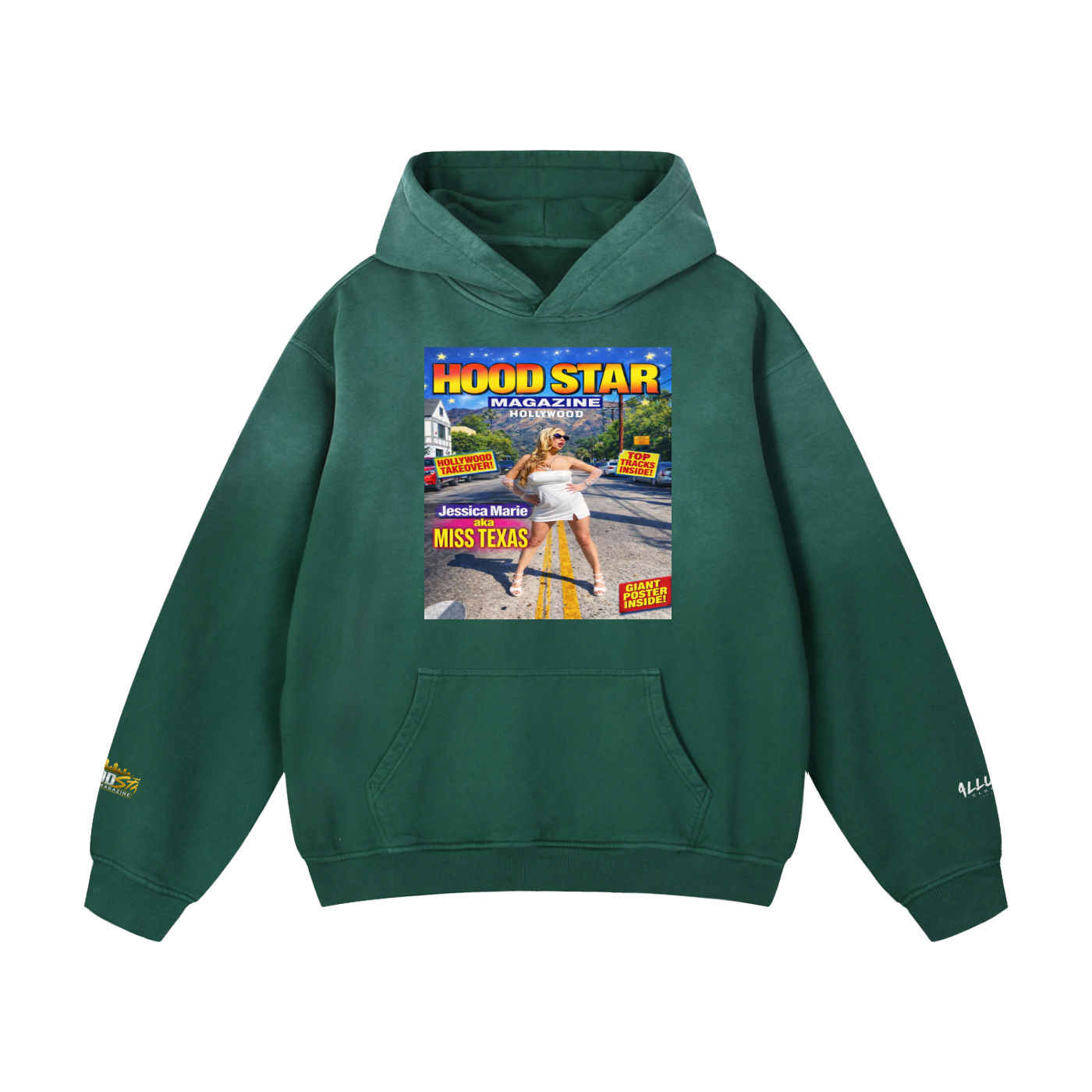 Miss texas Heavyweight Sunfade Oversized Hoodie